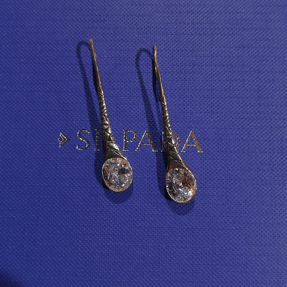 ✨️Silpada Falling Star Cubic Zirconia Earrings in Sterling Silver ✨️ - Picture 4 of 15